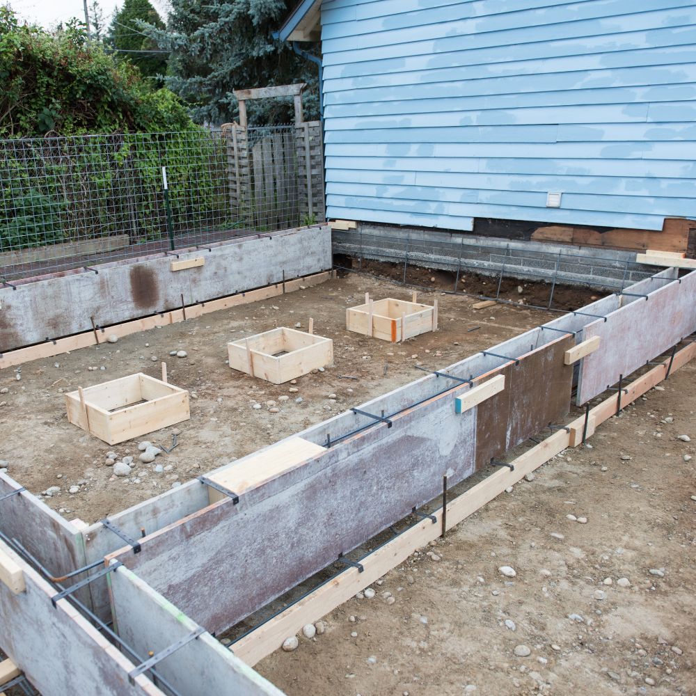 Fundament für Anbau